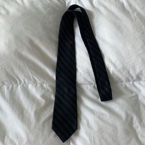 Black striped tie